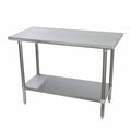 Advance Tabco Special Value Work Table 36 in.W x 24 in.D 16 gauge 430 stainless steel top SLAG-243-X